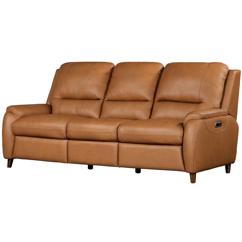Pemberly Row Caramel Cream Power Reclining Sofa and Recliner