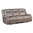Pemberly Row Desert Taupe Manual Reclining Sofa and Recliner