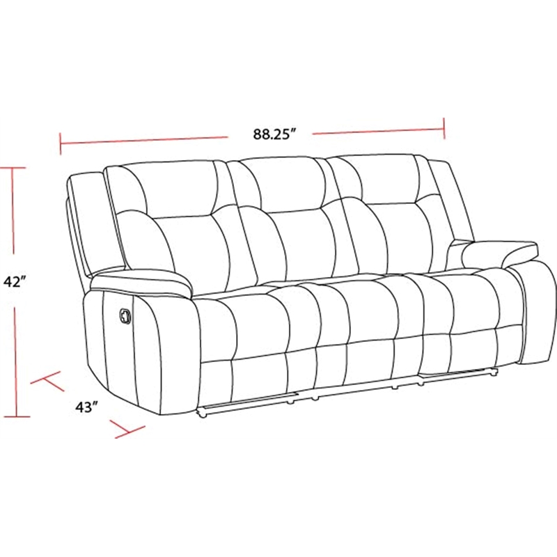 Pemberly Row Desert Taupe Manual Reclining Sofa and Recliner