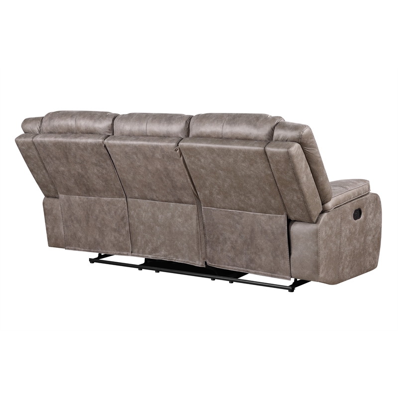 Pemberly Row Desert Taupe Manual Reclining Sofa and Recliner
