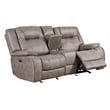 Pemberly Row Desert Taupe Manual Reclining Sofa and Loveseat