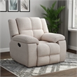 Pemberly Row Opal Taupe Manual Glider Reclining Sofa and Two Recliners