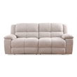 Pemberly Row Opal Taupe Manual Glider Reclining Sofa and Two Recliners