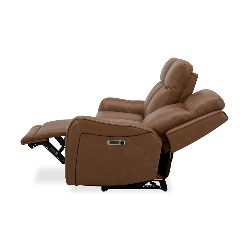 Pemberly Row Butternut Power Reclining Sofa and Two Recliners