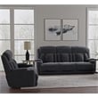 Pemberly Row Lucky Charcoal Power Reclining Sofa and Loveseat