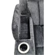 Pemberly Row Lucky Charcoal Power Reclining Sofa and Loveseat