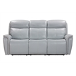 Pemberly Row Seamist Grey Power Reclining Sofa and Two Recliners