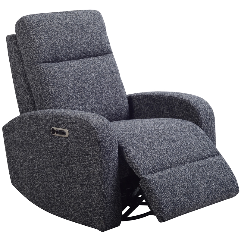 Pemberly Row Natural Beauty Denim Power Swivel Glider Recliner 2 Pack
