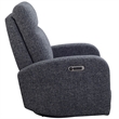 Pemberly Row Natural Beauty Denim Power Swivel Glider Recliner 2 Pack