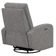 Pemberly Row Natural Beauty Grey Power Swivel Glider Recliner Two Pack