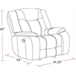 Pemberly Row Desert Taupe Manual Glider Reclining Sofa and Two Recliners
