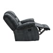 Pemberly Row Misty Storm Manual Glider Reclining Sofa and Two Recliners