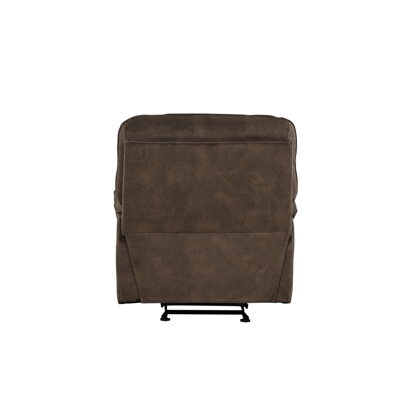 Pemberly Row Shadow Brown Manual Glider Reclining Sofa and Two Recliners
