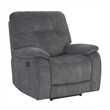 Pemberly Row Shadow Grey Manual Glider Reclining Sofa and Two Recliners