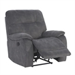 Pemberly Row Shadow Grey Manual Glider Reclining Sofa and Two Recliners