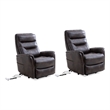 Pemberly Row Truffle Power Lift Recliner Articulating Headrest Two Pack
