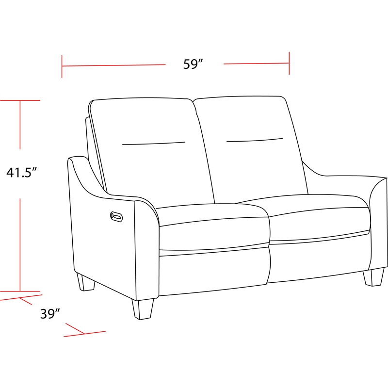 Pemberly Row Pisces Marine Power Reclining Sofa and Loveseat