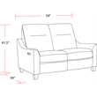 Pemberly Row Pisces Marine Power Reclining Sofa and Loveseat