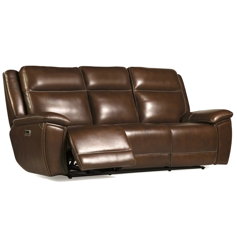Pemberly Row Hickory Power Reclining ZeroGravity Sofa and Two Recliners