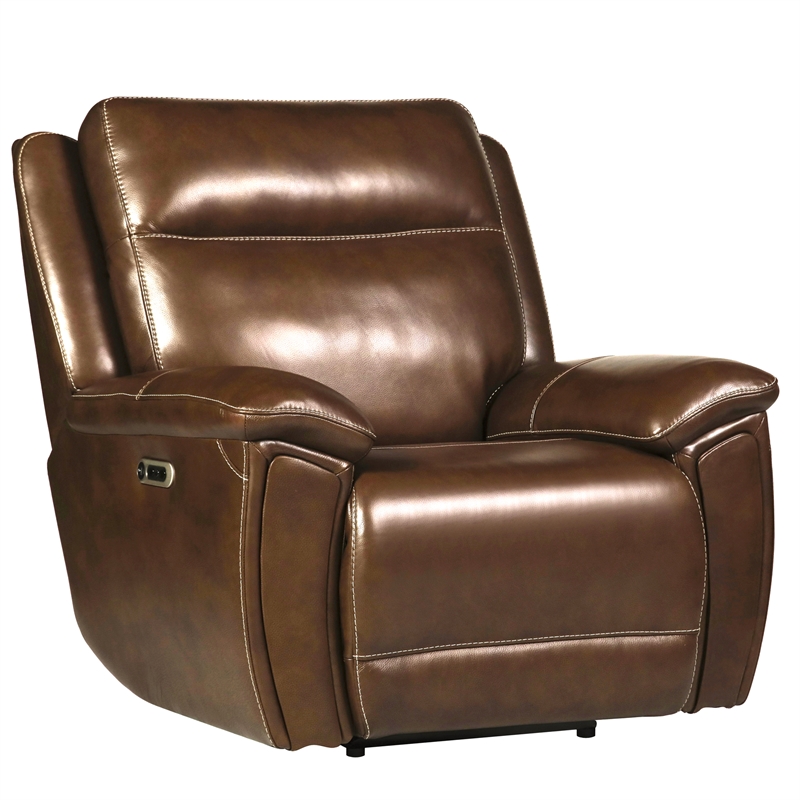 Pemberly Row Hickory Power Reclining ZeroGravity Sofa and Two Recliners