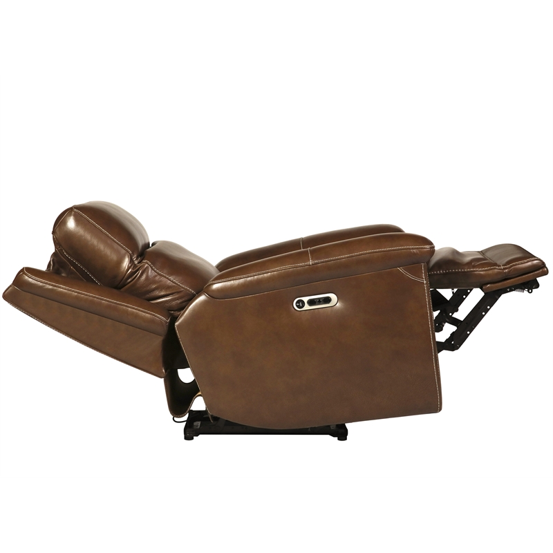 Pemberly Row Hickory Power Reclining ZeroGravity Sofa and Two Recliners