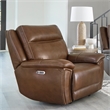 Pemberly Row Hickory Power Reclining Zero Gravity Sofa and Recliner