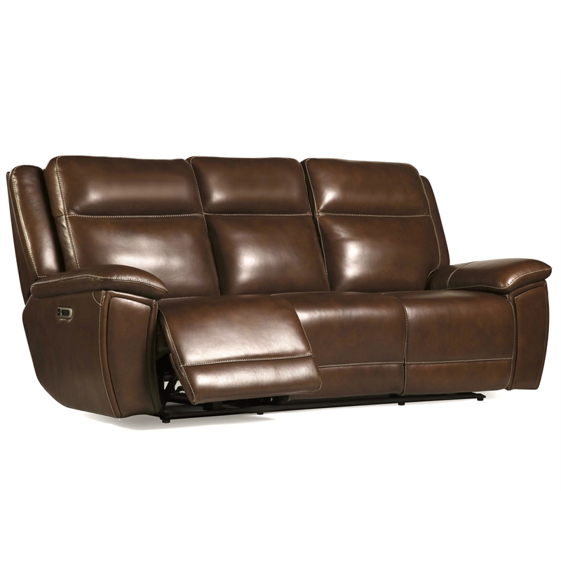 Pemberly Row Hickory Power Reclining Zero Gravity Sofa and Recliner