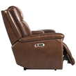 Pemberly Row Hickory Power Reclining Zero Gravity Sofa and Recliner