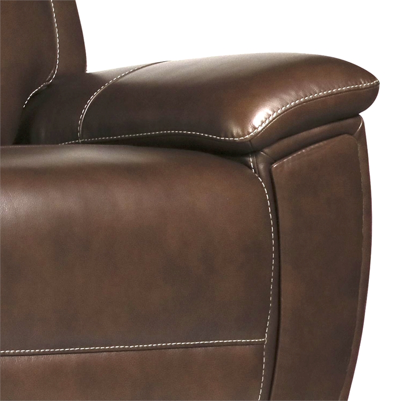 Pemberly Row Hickory Power Reclining Zero Gravity Sofa and Recliner