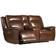 Pemberly Row Hickory Power Reclining Zero Gravity Sofa and Loveseat