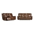 Pemberly Row Hickory Power Reclining Zero Gravity Sofa and Loveseat
