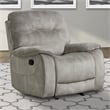 Pemberly Row Shadow Natural Manual Glider Reclining Sofa and 2 Recliners