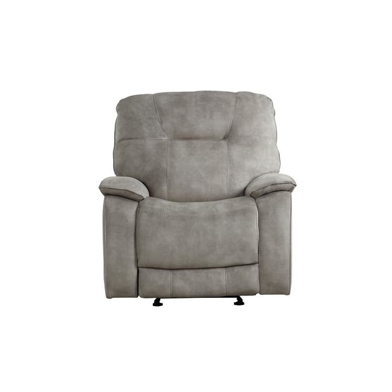Pemberly Row Shadow Natural Manual Glider Reclining Sofa and 2 Recliners