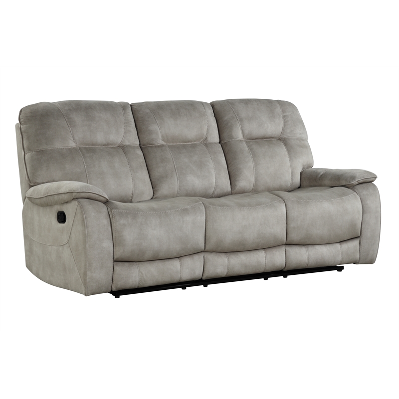 Pemberly Row Shadow Natural Manual Reclining Sofa and Recliner