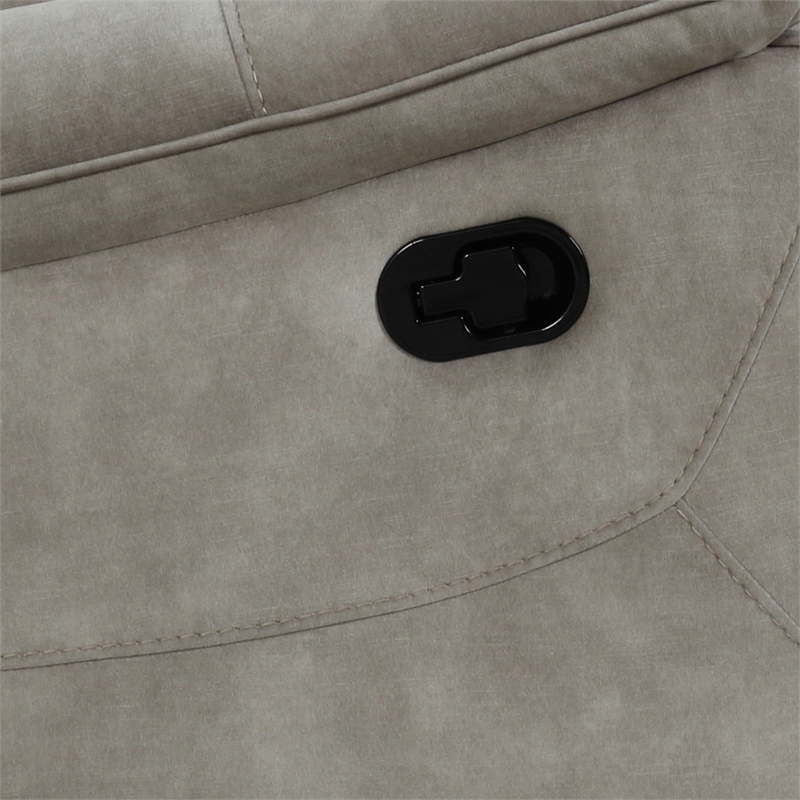 Pemberly Row Shadow Natural Manual Reclining Sofa and Recliner