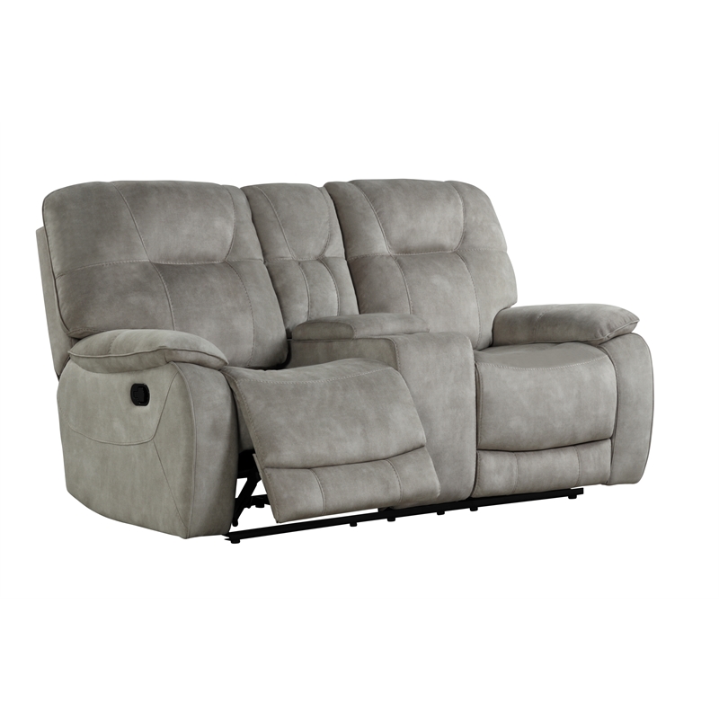 Pemberly Row Shadow Natural Manual Reclining Sofa and Loveseat