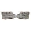 Pemberly Row Shadow Natural Manual Reclining Sofa and Loveseat