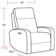 Pemberly Row Natural Beauty Multi Power Swivel Glider Recliner 2 Pack