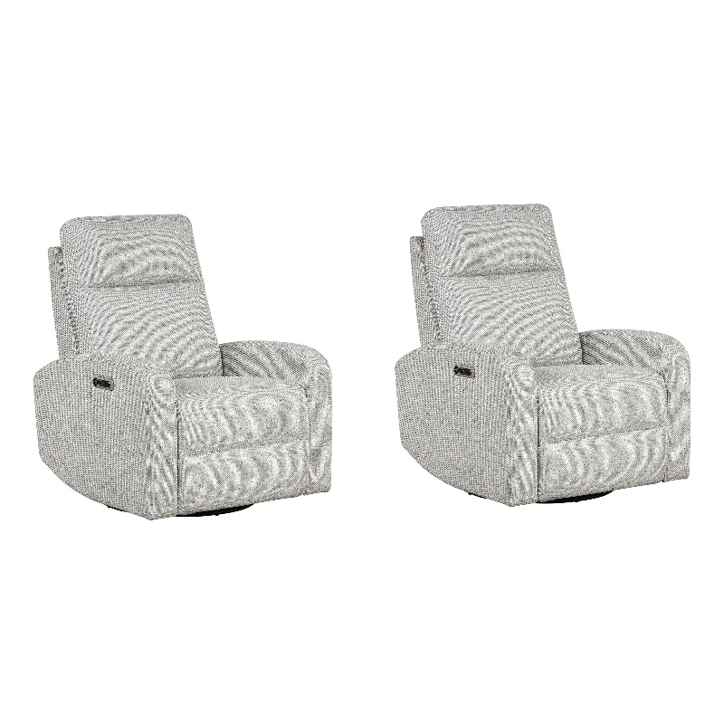 Pemberly Row Natural Beauty Multi Power Swivel Glider Recliner 2 Pack