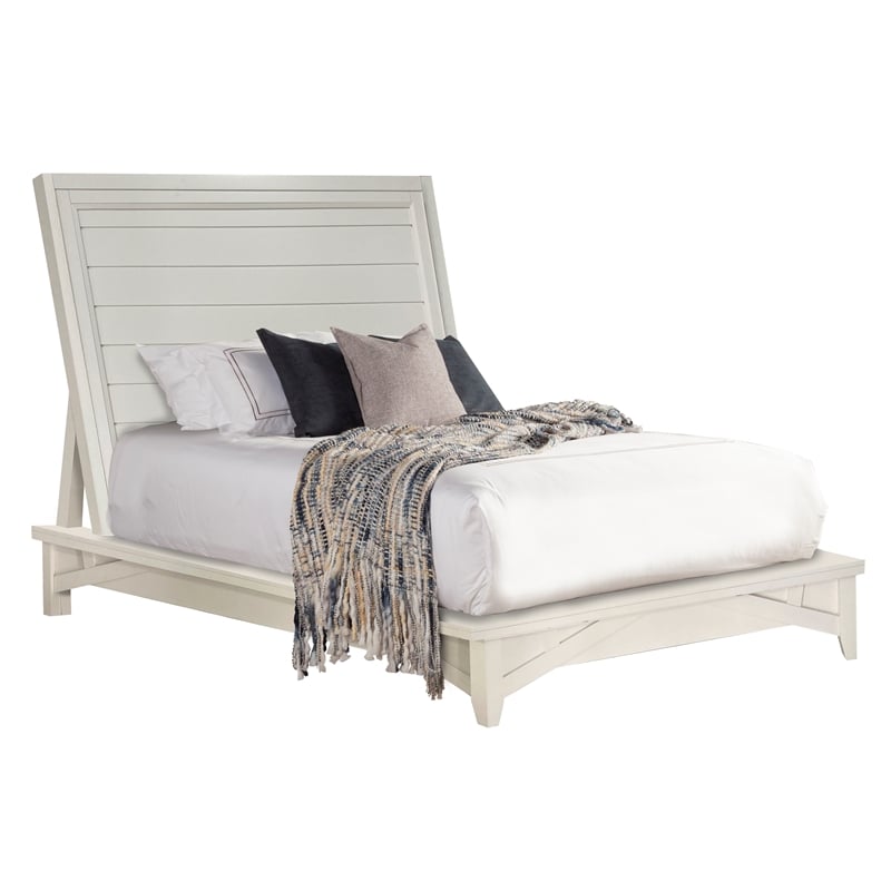 Pemberly Row Bedroom Queen Platform Bed with Dresser and Mirror