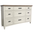Pemberly Row Bedroom Queen Platform Bed with Dresser and Mirror