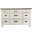 Pemberly Row Bedroom Queen Platform Bed with Dresser and Mirror