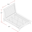 Pemberly Row Bedroom Queen Platform Bed with Dresser and Mirror