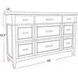 Pemberly Row Bedroom Queen Platform Bed with Dresser and Mirror