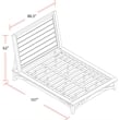 Pemberly Row Bedroom King Platform Bed with Dresser and Mirror