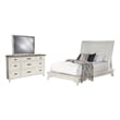 Pemberly Row Bedroom King Platform Bed with Dresser and Mirror