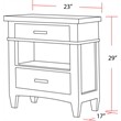 Pemberly Row Queen Platform Bed 2Nightstands and Dresser Mirror