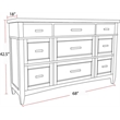 Pemberly Row Queen Platform Bed 2Nightstands and Dresser Mirror