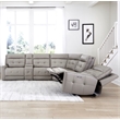 Pemberly Row Pewter 6 Piece Zero Gravity Power Reclining Sectional
