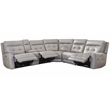 Pemberly Row Pewter 6 Piece Zero Gravity Power Reclining Sectional